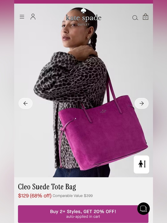 kate spade Handbags - NWT Kate Spade Magenta Cleo Suede Tote